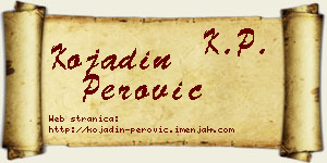 Kojadin Perović vizit kartica